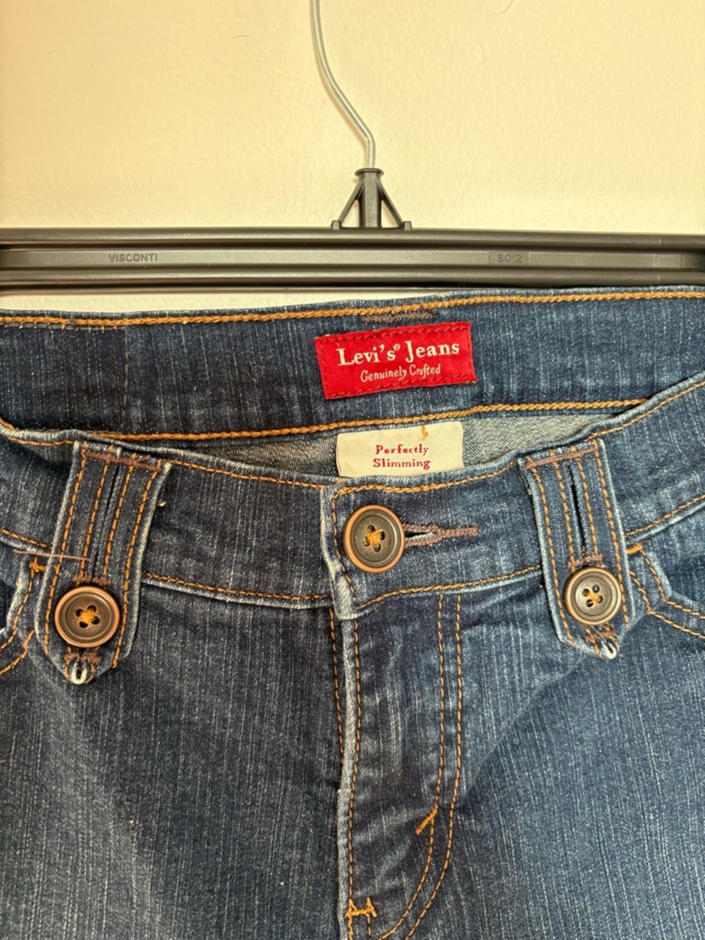 Vintage Levis Perfectly Slimming Midrise Flare Jeans - Picture 3 of 7